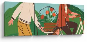 Obraz - Piękny dzień (z zegarem) (90x30 cm)