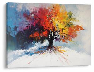 Obraz - Kolorowe drzewo (70x50 cm)