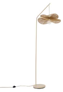 Lampa podłogowa Art Deco beżowa z beżowym kloszem - Nest