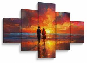 Obraz - Spacer po plaży (125x70 cm)