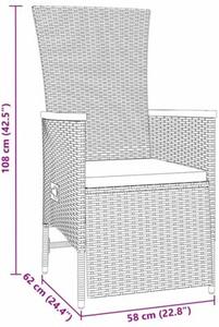 Zestaw Mebli Ogrodowych Komplet Jadalniany Z Poduszkami 5-Częściowy Beżowy Rattan Na Taras Balkon Ogród