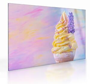 Obraz na szkle - Lody z lawendą (70x50 cm)