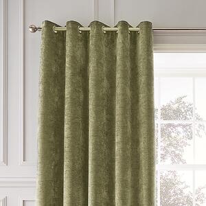Zasłony termiczne z szenilu w kolorze khaki zestaw 2 szt. 117x183 cm Selene Luxury Chenille – Hyperion