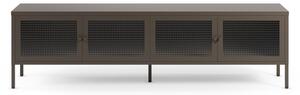 Szara metalowa szafka pod TV 160x50x35 cm Layna – Marckeric
