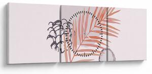 Obraz - Fioletowy minimalizm N⁰3 (z zegarem) (90x30 cm)