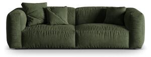 Zielona aksamitna sofa modułowa 240 cm Martina – Micadoni