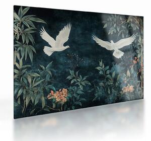 Obraz na szkle - Dwa gołębie (70x50 cm)