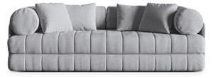 Jasnoszara rozkładana sofa z materiału bouclé 206 cm Kemi – Cosmopolitan Design