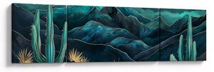 Obraz - Turkusowa noc (170x50 cm)