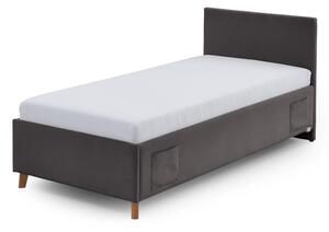 Antracytowe tapicerowane łóżko dziecięce bez stelaża 90x200 cm Cool – Meise Möbel