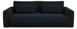 Ciemnoniebieska aksamitna rozkładana/ze schowkiem sofa 238 cm Kapua – Makamii