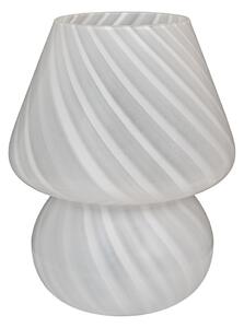 Biała lampa stołowa LED ze szklanym kloszem (wysokość 19,5 cm) Alton – House Nordic