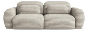 Jasnobrązowa sztruksowa rozkładana sofa ze schowkiem 266 cm Kini – Makamii