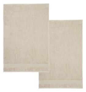 Beżowe bawełniane ręczniki kąpielowe frotte zestaw 2 szt. 90x140 cm Anti-Bacterial – Catherine Lansfield