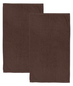 Brązowe bawełniane ręczniki kąpielowe szybkoschnące/frotte zestaw 2 szt. 90x140 cm Quick Dry – Catherine Lansfield