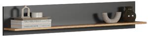 Półka ścienna 150 cm grafit + dąb evok N7-B38