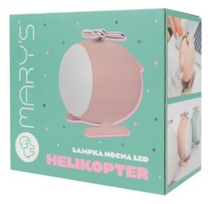Lampka nocna dla dzieci bezprzewodowa różowa helikopter LED 2.5W Mary's