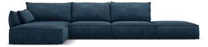 Ciemnoniebieski narożnik (lewostronny) Vanda – Mazzini Sofas