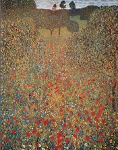 Druk artystyczny Meadow With Poppies, Gustav Klimt