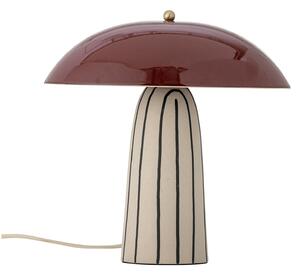 Lampa Stołowa Bloomingville, Arvid, czerwony, sypialnia, ceramika, skandynawski
