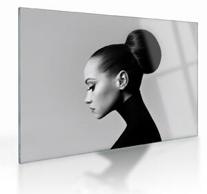 Obraz na szkle - Profil pięknej kobiety (70x50 cm)