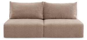Jasnobrązowa rozkładana/ze schowkiem sofa 216 cm Kalena – Makamii