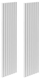 Rodan Panele Boczne do Szafki z Lustrem 14 cm - Białe - Ryflowany MDF - Zestaw 2 szt. - VENA