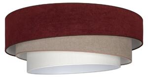 Lampa Sufitowa Duolla, Trio, czerwony, kuchnia, tkanina | tekstylia, młodzieżowy