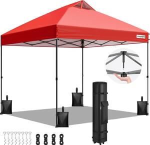 Namiot ogrodowy - Pawilon tarasowy - 3 x 3 m - Oxford 210D - Stalowa rama - Mechanizm z przyciskami