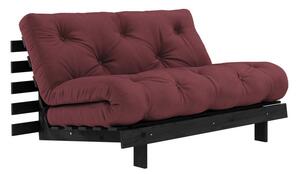 Bordowa rozkładana sofa 140 cm Roots Black Night – Karup Design
