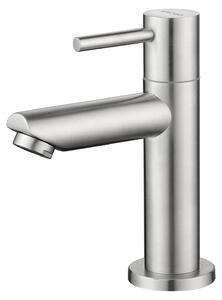 Bateria umywalkowa zimna woda - Chromowana - Z wężem przyłączeniowym - Wysokość 93,4 mm