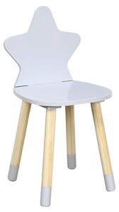 Krzesło dziecięce krzesełko drewniane szare dla dziecka 54 cm