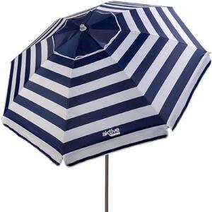 Parasol plażowy Parasol plażowy - Średnica 200 cm - Paski marynarskie - Ochrona UV 50 - Z torbą