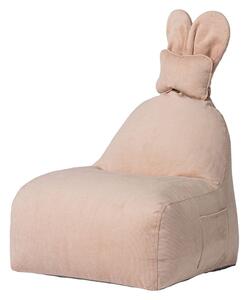 Jasnoróżowy dziecięcy worek do siedzenia Funny Bunny – The Brooklyn Kids