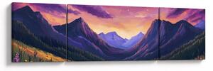 Obraz - Fioletowy krajobraz (170x50 cm)