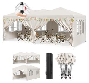 Namiot ogrodowy pawilon składany - Oxford 210D - 3 x 6 m - Srebrny