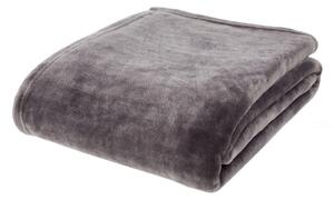 Ciemnoszary koc z mikropluszu 130x170 cm Raschel Velvet – Catherine Lansfield