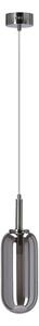 Antracytowa lampa wisząca LED ze szklanym kloszem ø 13 cm Fiuggi – Candellux Lighting