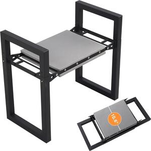 Składane krzesło ogrodowe - Szerokość 32 cm - Nośność 180 kg - Czarne