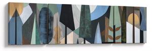 Obraz - Naturalna geometria abstrakcyjna II. (170x50 cm)