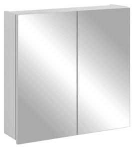 Rodan Szafka Łazienkowa z Lustrem 60 cm - Szara - Wisząca - Bezuchwytowa - 2-drzwiowa