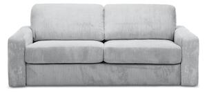 Jasnoszara sztruksowa rozkładana sofa 195 cm Nona – Makamii