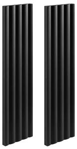 Rodan Panele Boczne do Szafki z Lustrem 14 cm - Czarne - MDF - Zestaw 2 szt. - BELLO