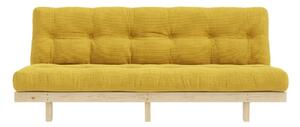 Żółta sztruksowa sofa 200 cm Lean – Karup Design