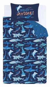 Niebieska pościel dziecięca do łóżeczka 120x150 cm Jawsome Shark – Catherine Lansfield