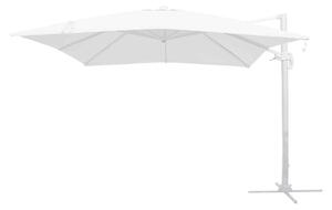 Parasol ogrodowy 3x4 m z aluminiow konstrukcj i panelem sonecznym z owietleniem LED Lumus – biay