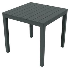 Moduowy kwadratowy stó ogrodowy z polipropylenu, 78 x 78 x 73 cm (wys.) – czarny