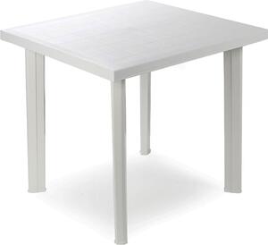 Kwadratowy stolik do uytku na zewntrz. Kolor: biay 80x75x72cm ipae progarden