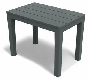 Niski stolik ogrodowy z ywicy, 60 x 39 x 45 cm, model Timor – antracyt