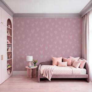 Fototapeta Różowe tło z serduszkami, Fototapety Dziecięce, Popularne Fototapety, t01088 - Tapeko.pl